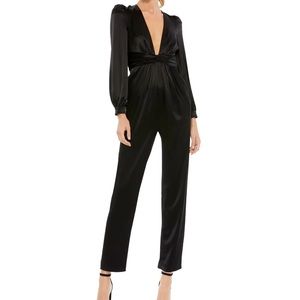 Mac duggal romper jumpsuit black size 0 NWT